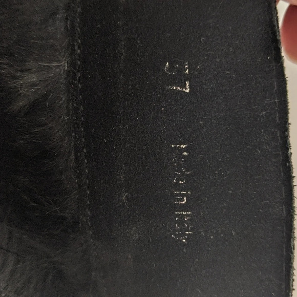 Jimmy Choo suede winter fur lined back tie slouchy mid shin Boot New - Picture 5 of 12